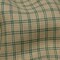 1 Yard Green and Beige Checked Lightweight Linen Woven Fabric